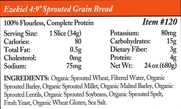 Bread ezekiel ingredients sesame sprouted grain food nutritional nutrition life protein good baking inc source company healthjade